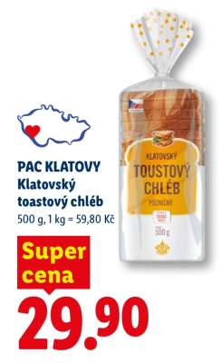 PAC KLATOVY Klatovský toastový chléb
