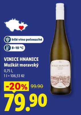 VINICE HNANICE Muškát moravský