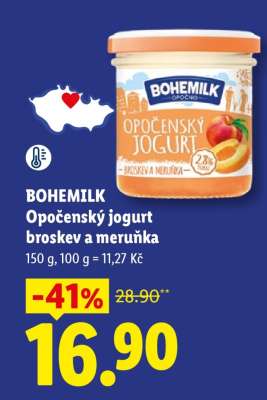BOHEMILK Opočenský jogurt broskev a meruňka