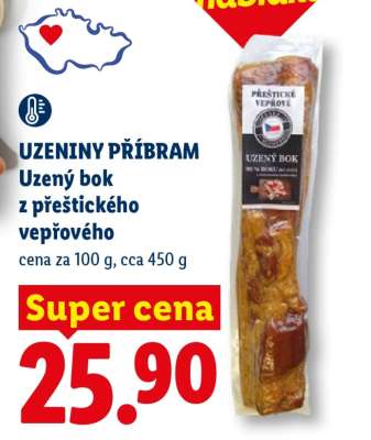 UZENINY PŘÍBRAM Uzený bok z přeštického vepřového