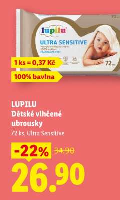 LUPILU DĚTSKÉ VLHČENÉ UBROUSKY