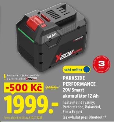 PARKSIDE PERFORMANCE 20V Smart akumulátor 12 Ah