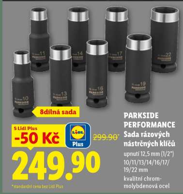 PARKSIDE PERFORMANCE Sada rázových nástrčných klíčů