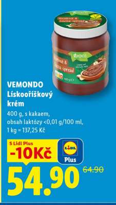 Vemondo Lískooříškový krém