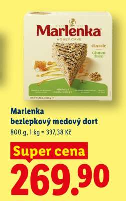 MARLENKA BEZLEPKOVÝ MEDOVÝ DORT