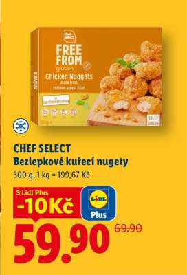 CHEF SELECT Bezlepkové kuřecí nugety