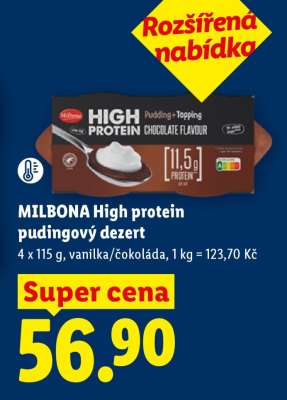 MILBONA High protein pudingový dezert