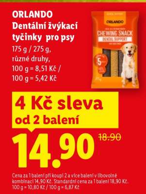ORLANDO Dentální žvýkací tyčinky pro psy