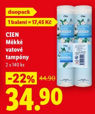 Cien MĚKKÉ VATOVÉ TAMPÓNY