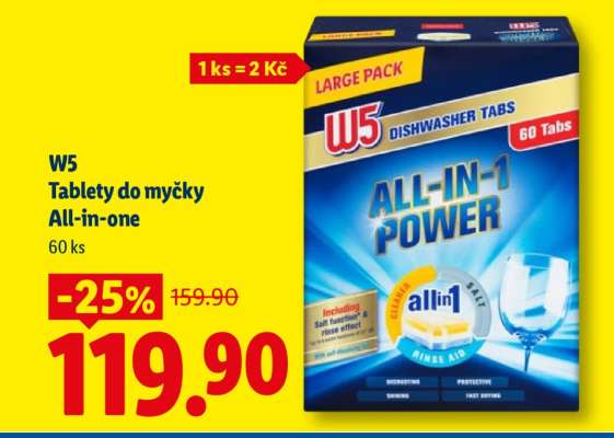 W5 Tablety do myčky All-in-one