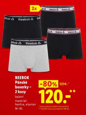 REEBOK Pánské boxerky – 2 kusy