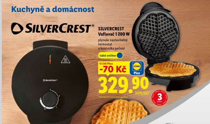 SILVERCREST Vaflovač 1200 W