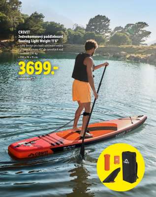 CRIVIT Jednokomorový paddleboard Touring Light Weight 11'6"
