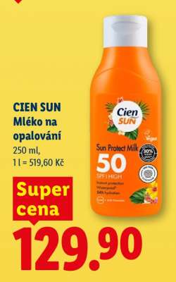 Cien sun MLÉKO NA OPALOVÁNÍ