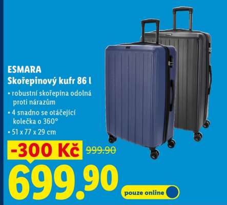 ESMARA Skořepinový kufr 86 l