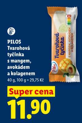 PILOS Tvarohová tyčinka s mangem, avokádem a kolagenem