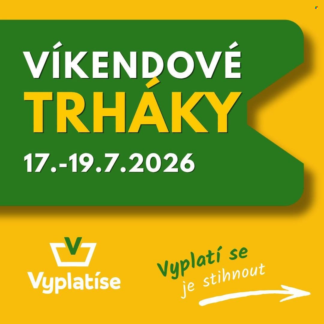 Leták Vyplatíse - 17. 7. 2026 - 19. 7. 2026. Strana 1