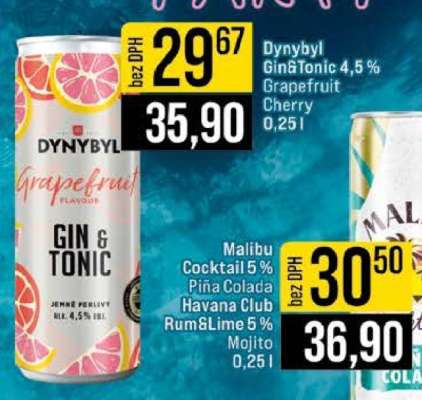 Dynybyl Gin&Tonic 4,5% Grapefruit Cherry