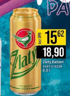 ZLATÝ BAŽANT světlý ležák 0,5 l