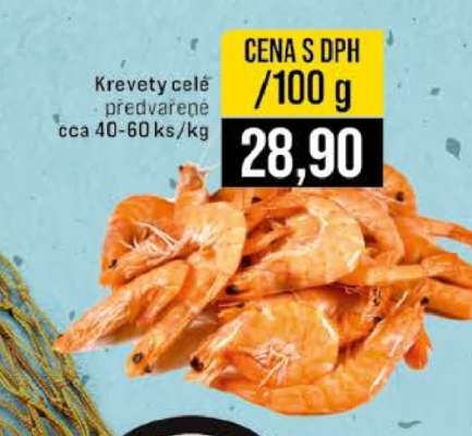 Krevety celé předvařené