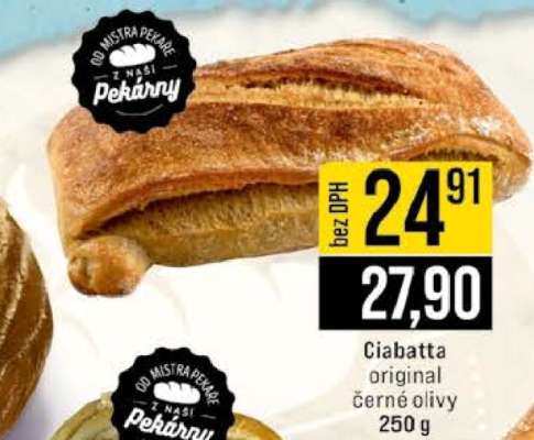 Ciabatta original černé olivy