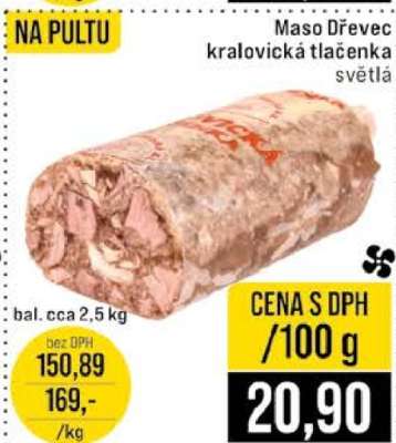 Maso Dřevěc královická tlačenka světlá