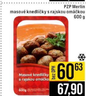 PZP Merlin masové knedlíčky s rajskou omáčkou