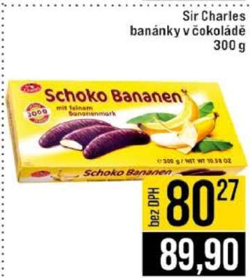 Sir Charles banánky v čokoládě