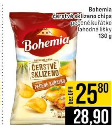 Bohemia čerstvě sklizeno chips