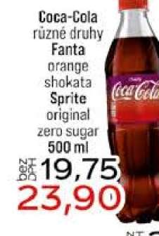 Coca-Cola různé druhy