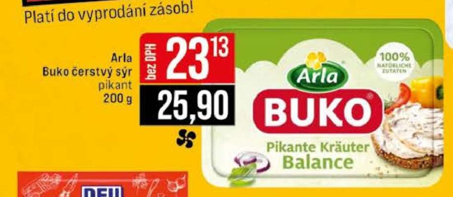 Arla Buko čerstvý sýr pikant 200 g
