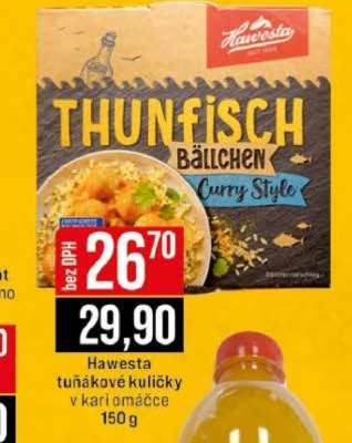 Hawesta tuňákové kuličky v kari omáčce