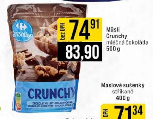 Müsli Crunchy mléčná čokoláda