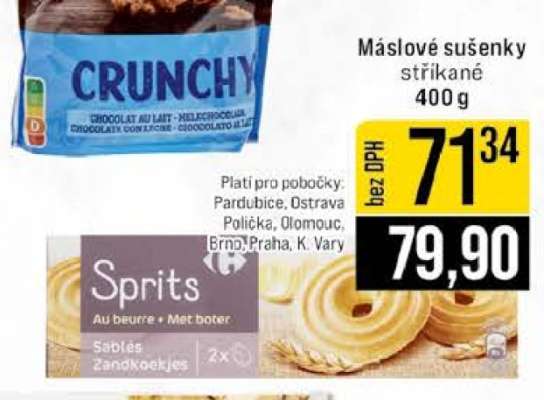 Máslové sušenky stříkané