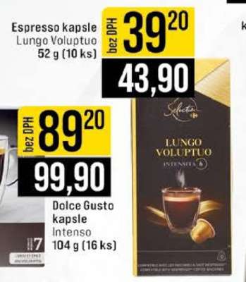 Espresso kapsle Lungo Voluptuo