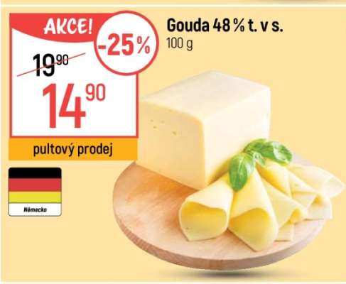 Gouda 48 % t. v s.