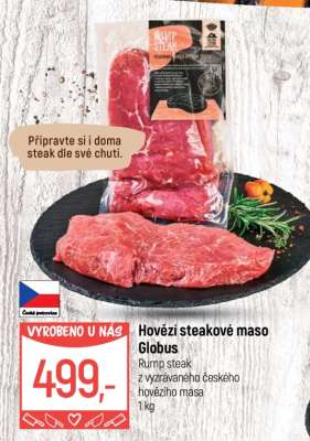Hovězí steakové maso Globus