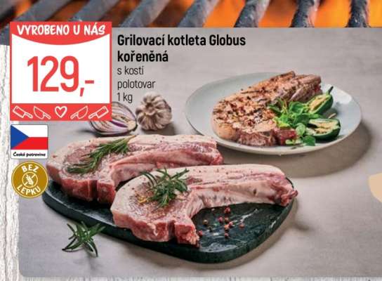 Grilovací kotleta Globus kořeněná
