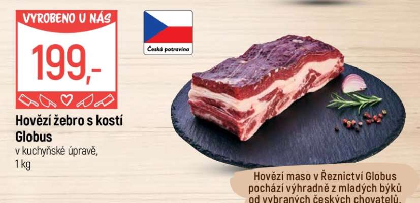Hovězí žebro s kostí Globus