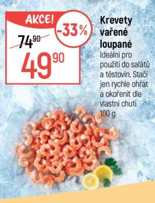 Krevety vařené loupané