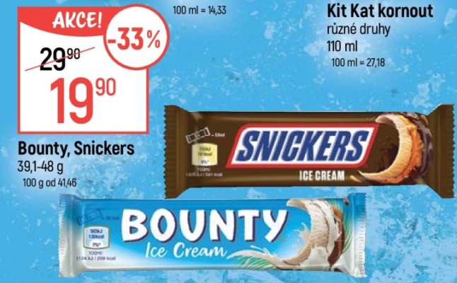 Bounty, Snickers