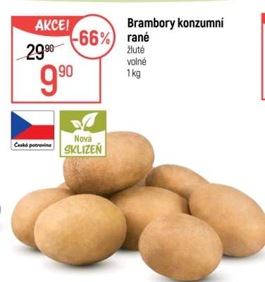 Brambory konzumní rané