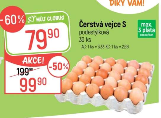 Čerstvá vejce S podestýlková 30 ks