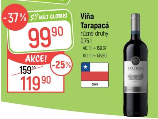 Viña Tarapacá různé druhy