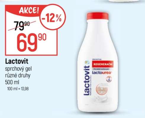Lactovit sprchový gel různé druhy 500 ml