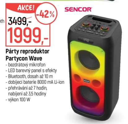 Párty reproduktor Partycon Wave