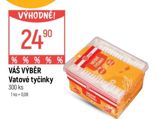 VÁŠ VÝBĚR Vatové tyčinky