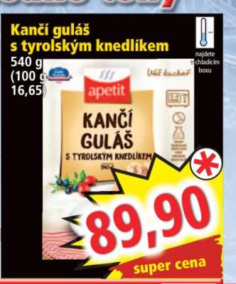 Kančí guláš s tyrolským knedlíkem