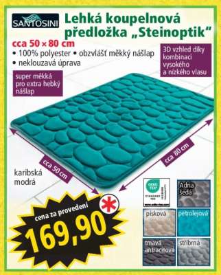Lehká koupelnová předložka "Steinoptik"