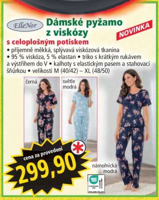 Dámské pyžamo z viskózy